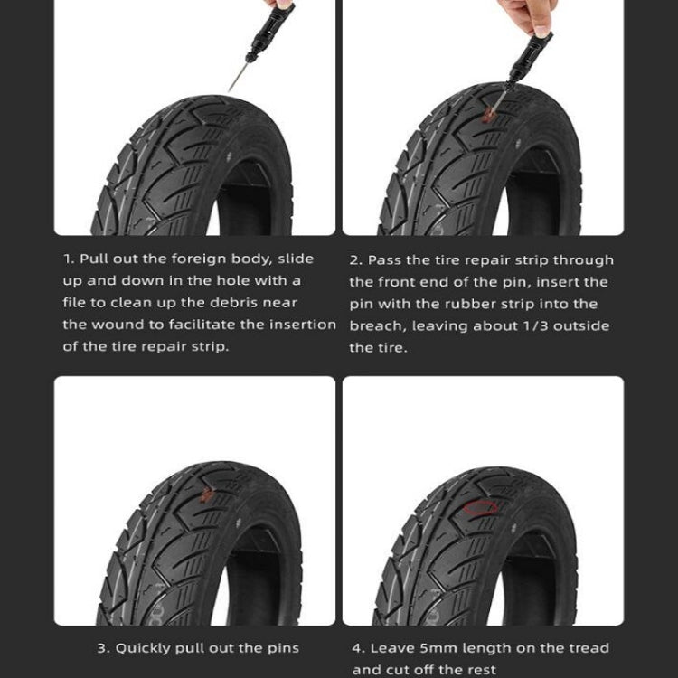 CYCLINGBOX Mountain Bike Vacuum Aluminum Alloy Tire Repair Tool Bicycle Repair Integrated Storage Design Tool(Black) by CYCLINGBOX