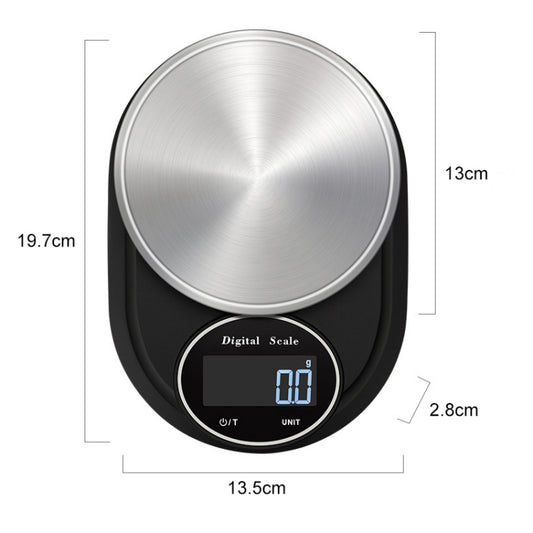 Home Kitchen Electronic Scale High Precision Stainless Steel Jewelry Scale, Style:Hemming, Specification:3kg/0.1g by buy2fix