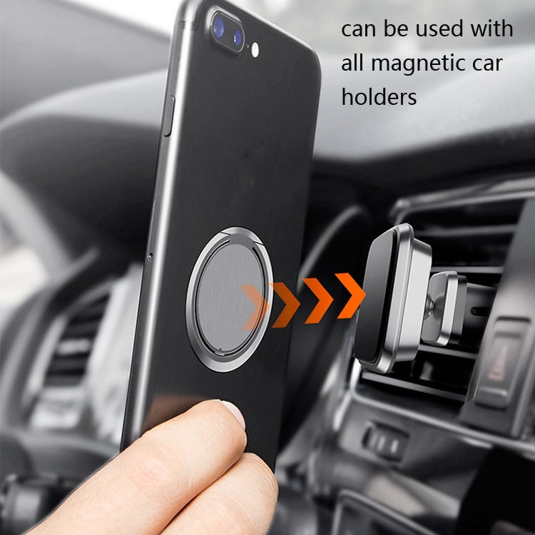 10 PCS Mobile Phone Ring Holder Creative Metal Ring Buckle Holder(Black) by buy2fix