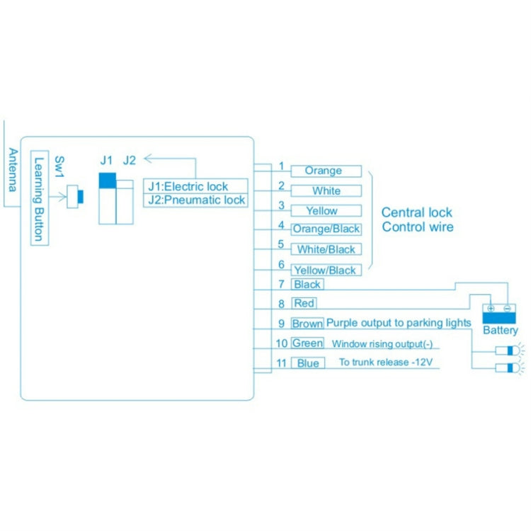 3pcs /Set Car Keyless Entry Remote Control Central Lock Universal Waterproof Three-Button Shell With Positive And Negative Tail Box by buy2fix