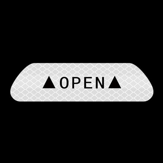 OPEN Reflective Tape Warning Mark Bicycle Accessories Car Door Stickers(White) by buy2fix