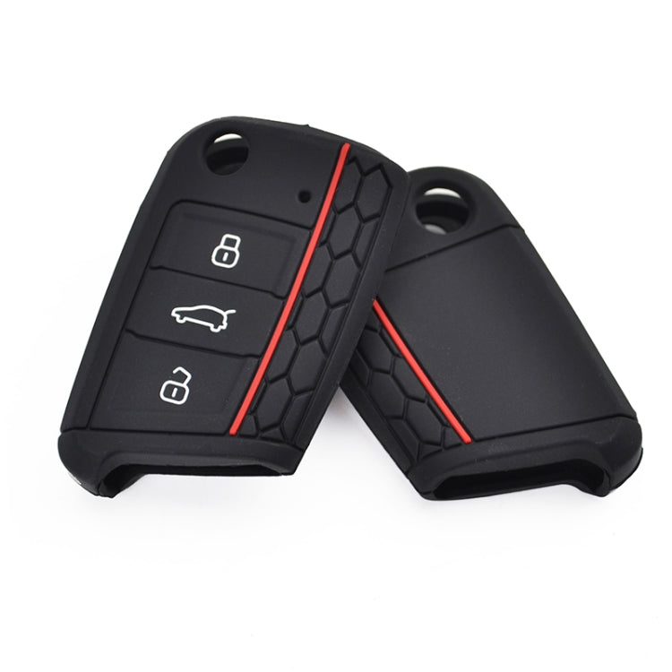 Silicone Key Case Cover for Volkswagen Polo Golf 7/ Skoda by buy2fix