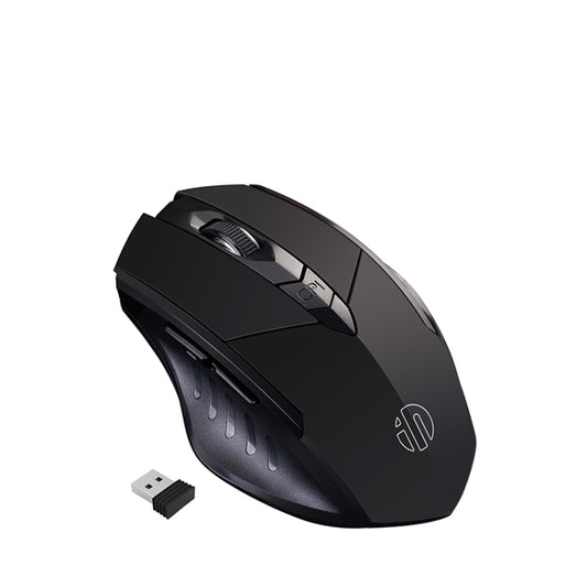 Inphic PM6 6 Keys 1000/1200/1600 DPI Home Gaming Wireless Mechanical Mouse, Colour: Black Wireless Charging Silent Version by Inphic