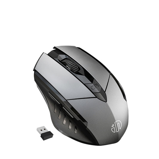 Inphic PM6 6 Keys 1000/1200/1600 DPI Home Gaming Wireless Mechanical Mouse, Colour: Gray Wireless Charging Silent Version by Inphic