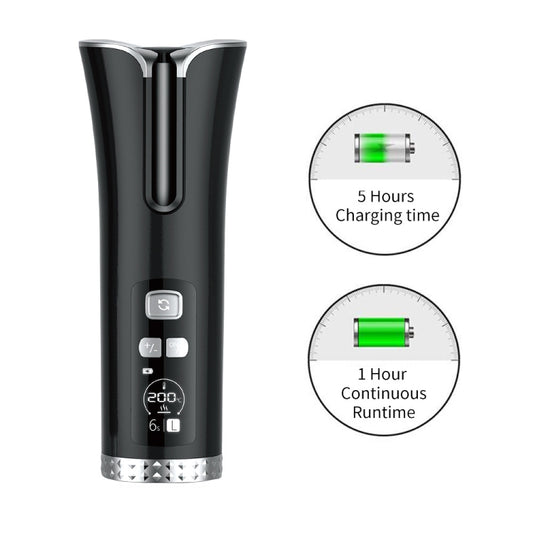 USB Charging Automatic Rotating Curling Iron Portable Wireless Travel Curling Iron(Pink) by buy2fix