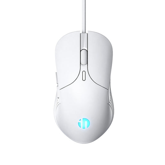 Inphic PB1 Business Office Mute Macro Definition Gaming Wired Mouse, Cable Length: 1.5m, Colour: Matte White Breathing Light by Inphic