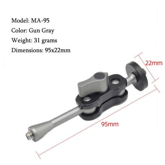 MA-95 Gun Gray YJ Magic Arm Bracket Mount 1/4 inch Ball Head Magic Arm by buy2fix