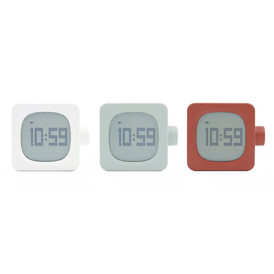 Student Creative Multifunctional Mute Bedside Bedroom Square Alarm Clock(Pea Green) by buy2fix