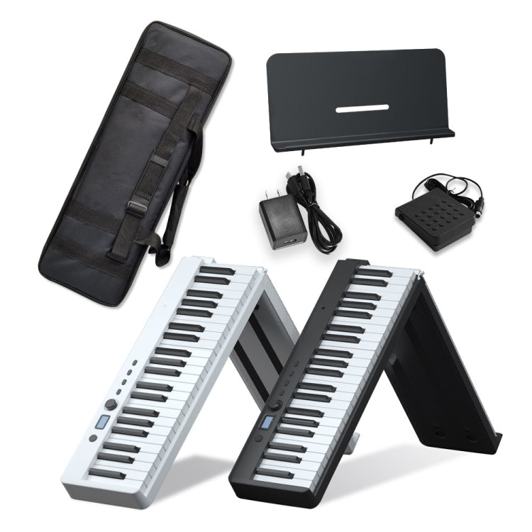 Wersi 88-Key Foldable Portable Electronic Piano Keyboard For Beginners Practice Piano, USB(Black) by buy2fix