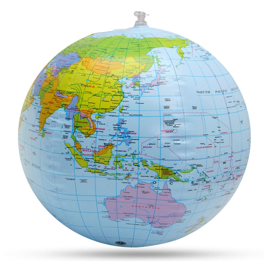 Inflatable Globe World Earth Ocean Map Ball Geography Learning Kids Educational Beach Ball , Size: 30cm by buy2fix