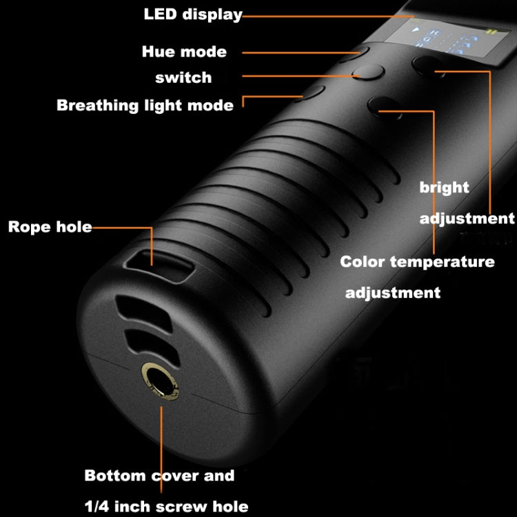 RGB Colorful Photography Light Stick 3000K-6500K Adjustable Temperature Light Stick by buy2fix