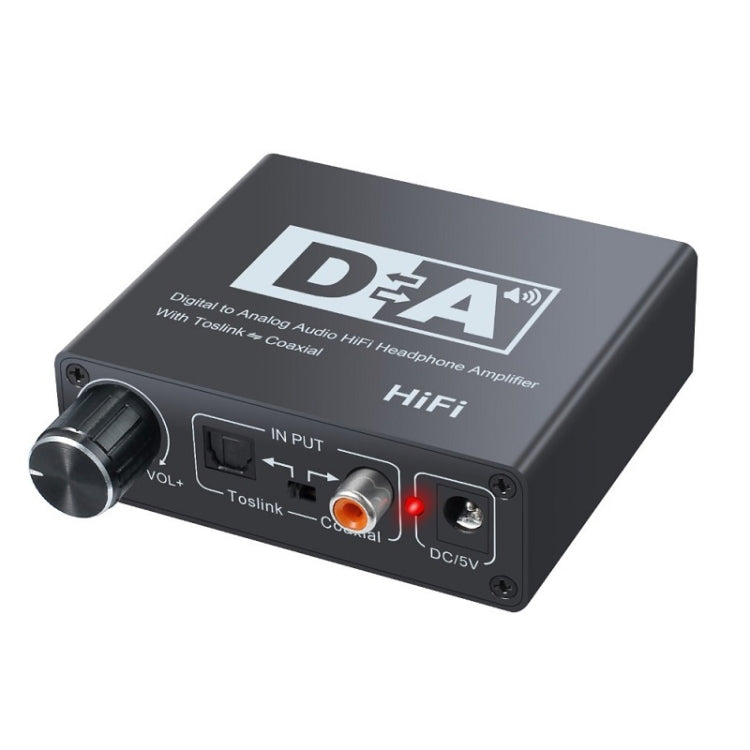 NK-C6 Optical Fiber To Analog Audio Converter Adjustable Volume Digital To Analog Decoder EU Plug - Audio Receiver Transmitter by buy2fix | Online Shopping UK | buy2fix