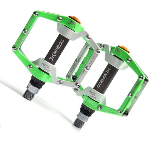 MPEDA Mountain Bike Bearing Pedal Ultra-Light Aluminum Alloy Non-Slip Bearing Pedal, Size: 930(White Green) by MPEDA