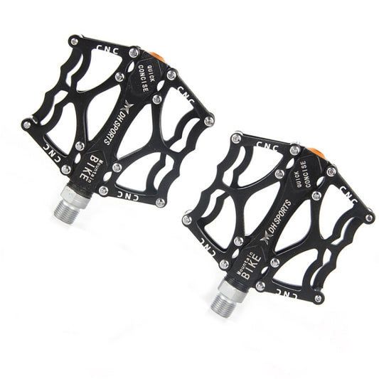 Bicycle Pedal Mountain Bike Aluminum Alloy Palin Pedal Non-Slip Bearing Pedal(901 Black) by buy2fix
