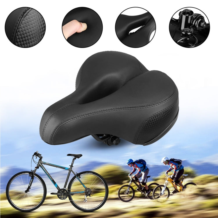 Reflective Spring Saddle Mountain Bike Seat Bicycle Seat Bicycle Seat(Black Blue) by buy2fix