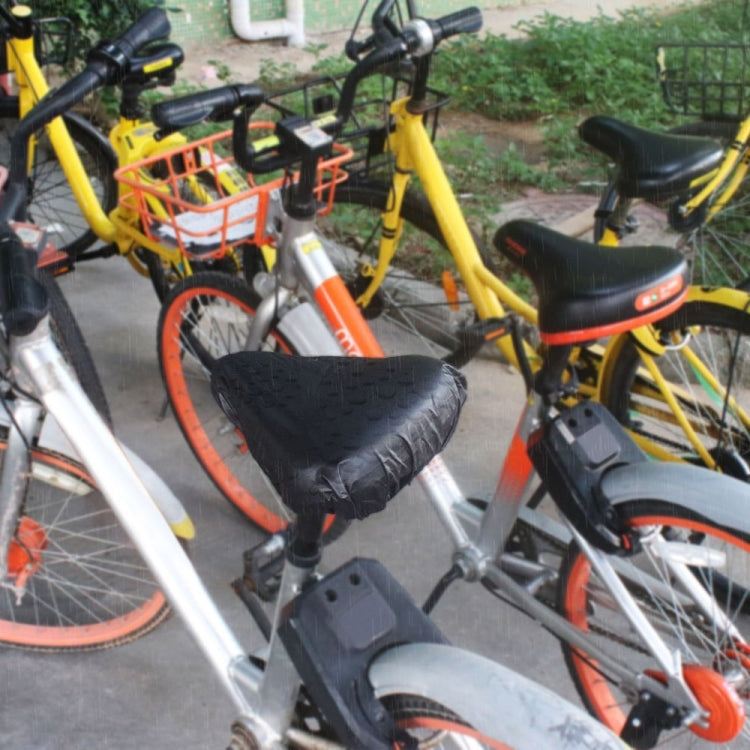 2pcs Bicycle Saddle Waterproof Cover Bicycle Seat PVC Waterproof Seat Cover Hot Pressed Rain Cover, Size: Large(Black) by buy2fix