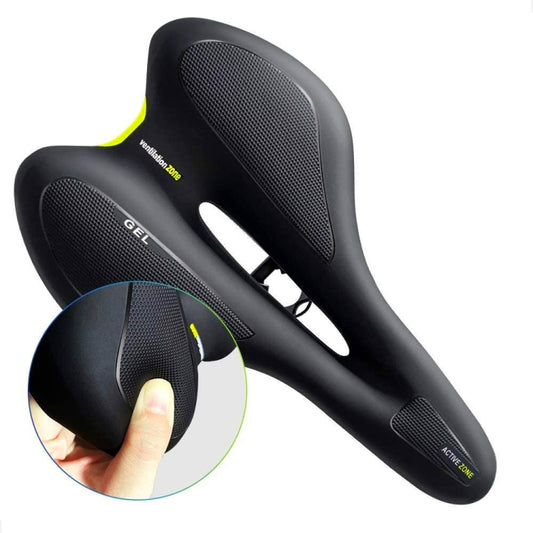 Silicone Bicycle Seat GEL Mountain Bike Saddle Bicycle Seat Saddle(Black Yellow) by buy2fix