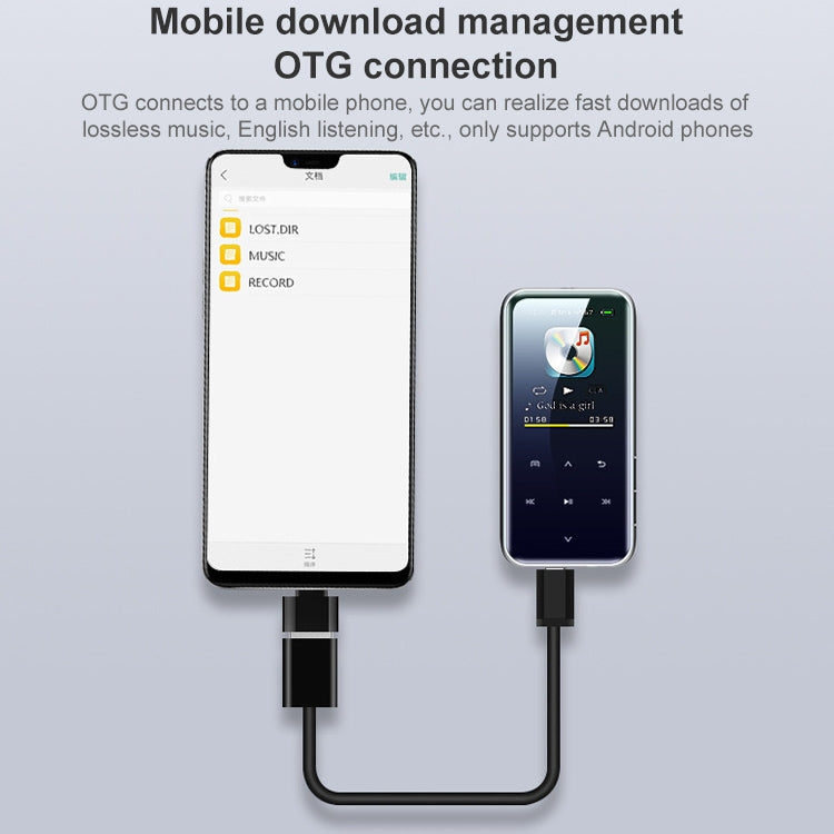 M22 Portable Bluetooth Touch Screen MP3 Player Recorder E-Book, Memory Capacity: 4GB(Black) by buy2fix