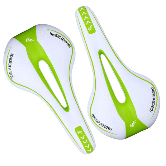 YAFEE YF-1018 Mountain Bike Saddle Bicycle Riding Saddle Bicycle Saddle(White Green) by YAFEE