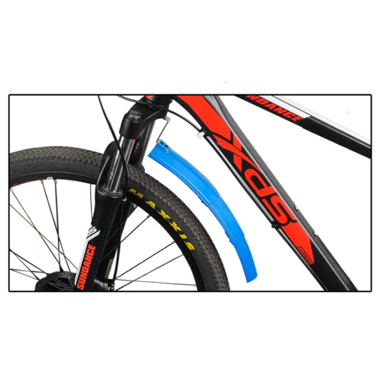 Bicycle Telescopic Folding Mudguard 27.5 Inch Extended Water Retaining LED Taillight(White) by buy2fix