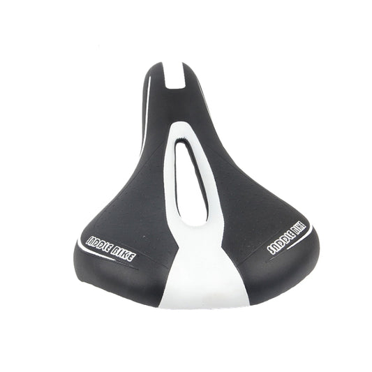Mountain Bike Saddle Road Bike Folding Car Seat Cushion Cycling Equipment, Colour: Black White(No Standard) by buy2fix