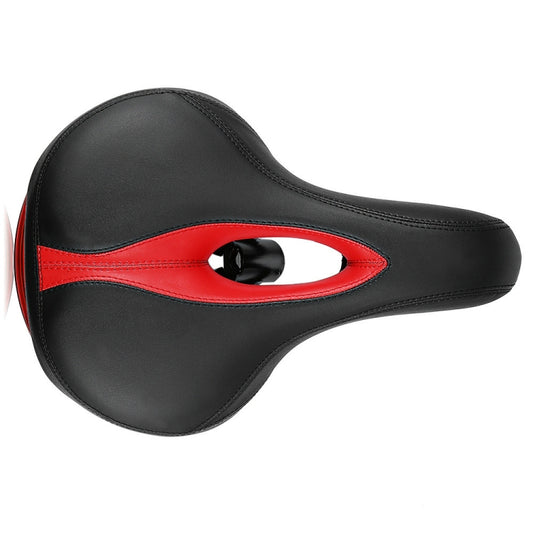 Bicycle Cushion With Lamp Bicycle Saddle Mountain Bike Saddle(Red) by buy2fix