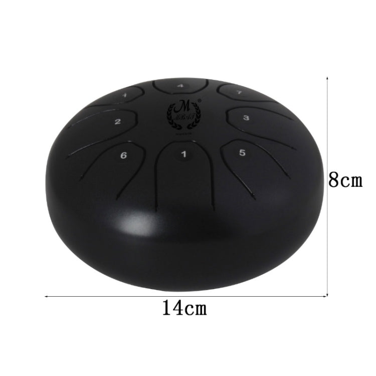 MEIBEITE 5.5-Inch C-Tune Sanskrit Drum Steel Tongue Empty Worry-Free Drum(Black) by MEIBEITE