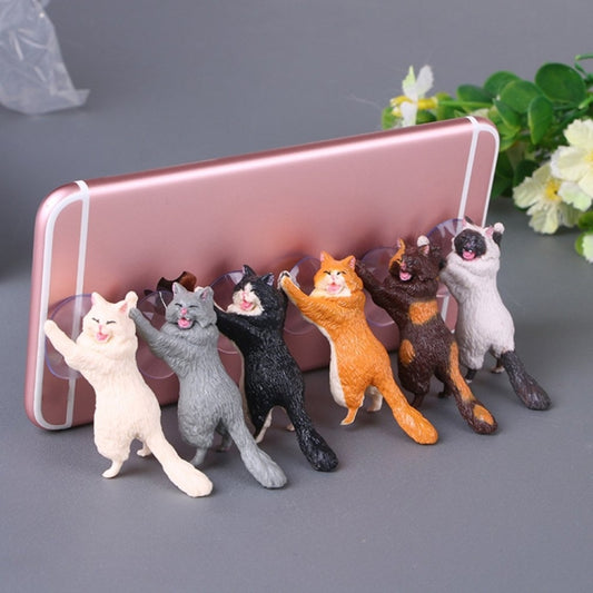 60 PCS Sucker Design Cute Cat Smartphone Holder(Gray) by buy2fix