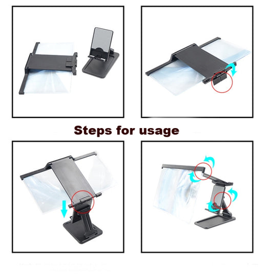 L20 12 inch Anti-Blue Mobile Phone Screen Amplifier Portable Folding Split Mobile Phone Holder by buy2fix