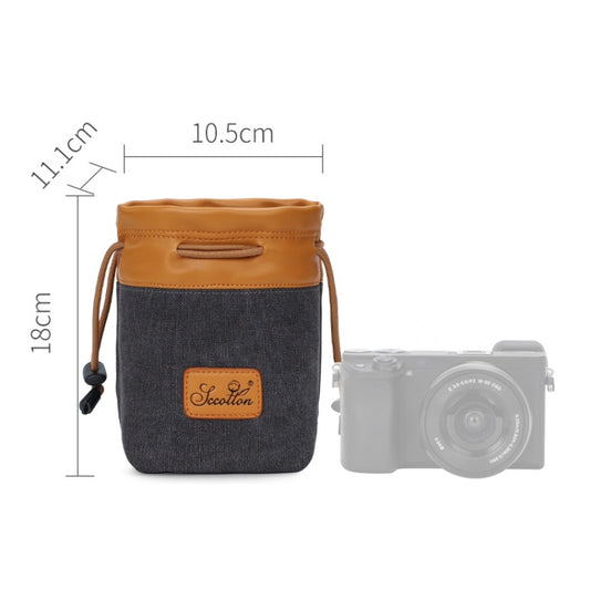 S.C.COTTON Liner Bag Waterproof Digital Protection Portable SLR Lens Bag Micro Single Camera Bag Photography Bag, Colour: Carbon Black S by buy2fix