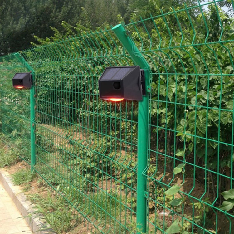 N911F 129dB Wireless Remote Control Solar Human Body Induction Sound Light Alarm by buy2fix