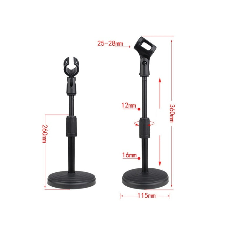 2 PCS Desktop Microphone Stand Desktop Multifunctional Live Microphone Stand with Lifting (ZM-02) by buy2fix