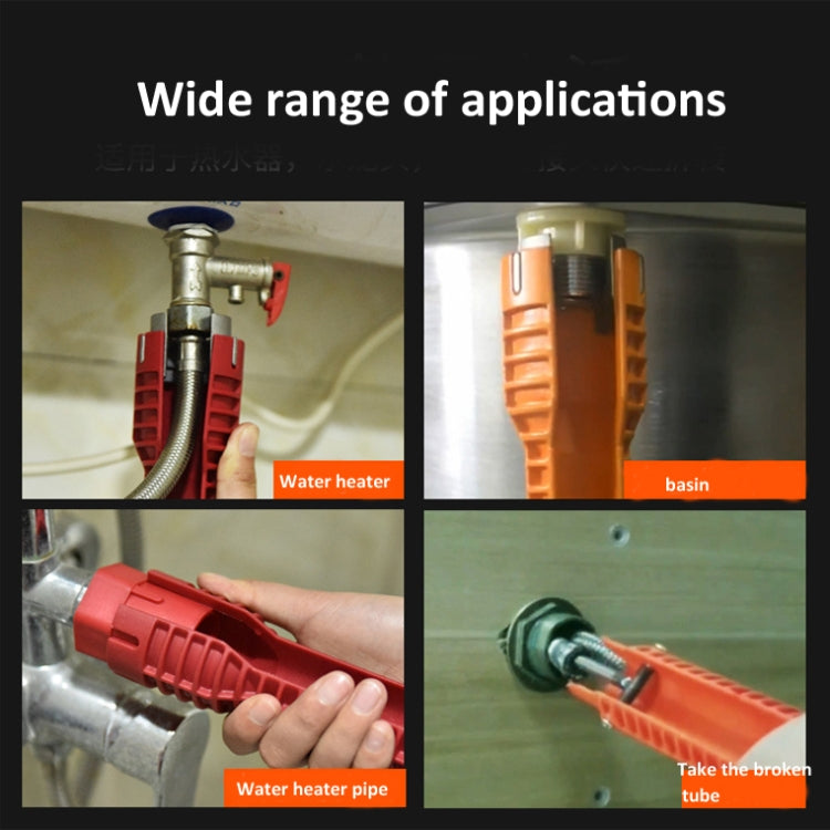 8 In 1 Multifunctional Sink Bathroom Wrench Plumbing Installation Tool Water Pipe Faucet Repair Removal Tool by buy2fix