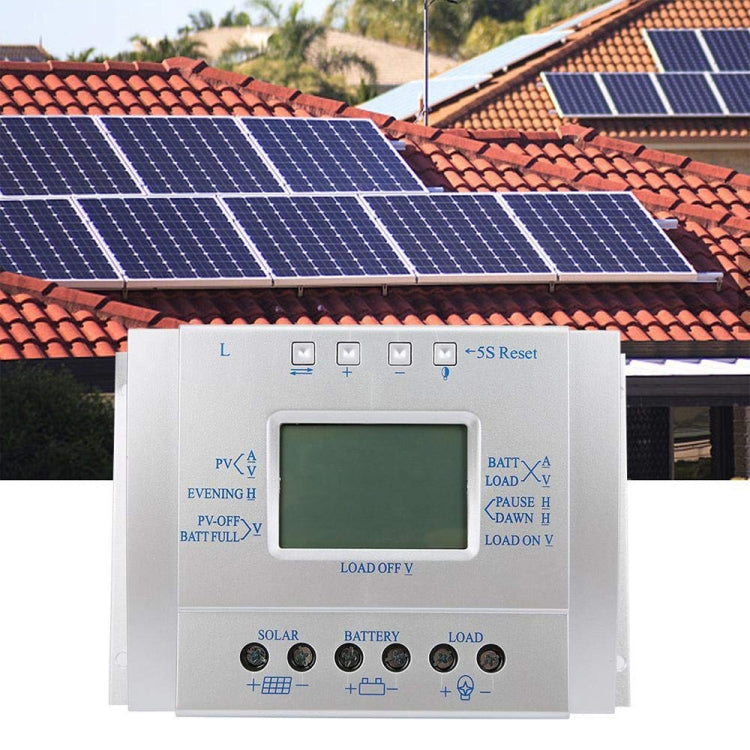 L60 12V/24V 60A Solar Controller Power Voltage Current LCD Display Solar Charge Controller by buy2fix