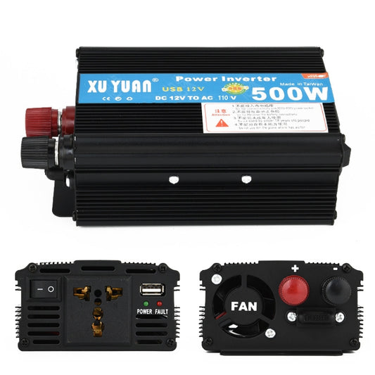 XUYUAN 500W Inverter Power Converter, Specification: 12V to 110V by XUYUAN