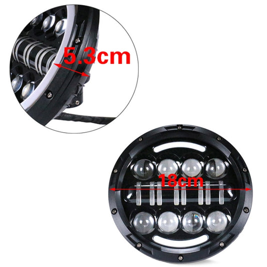 7 Inch Motorcycle Retro Modified Headlights Day Trip LED Far Near Beam Lights For Wrangler / Harley by buy2fix