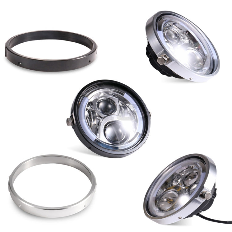 7 Inch Motorcycle Headlight Modification Parts Headlight Ring Bracket(Silver) by buy2fix