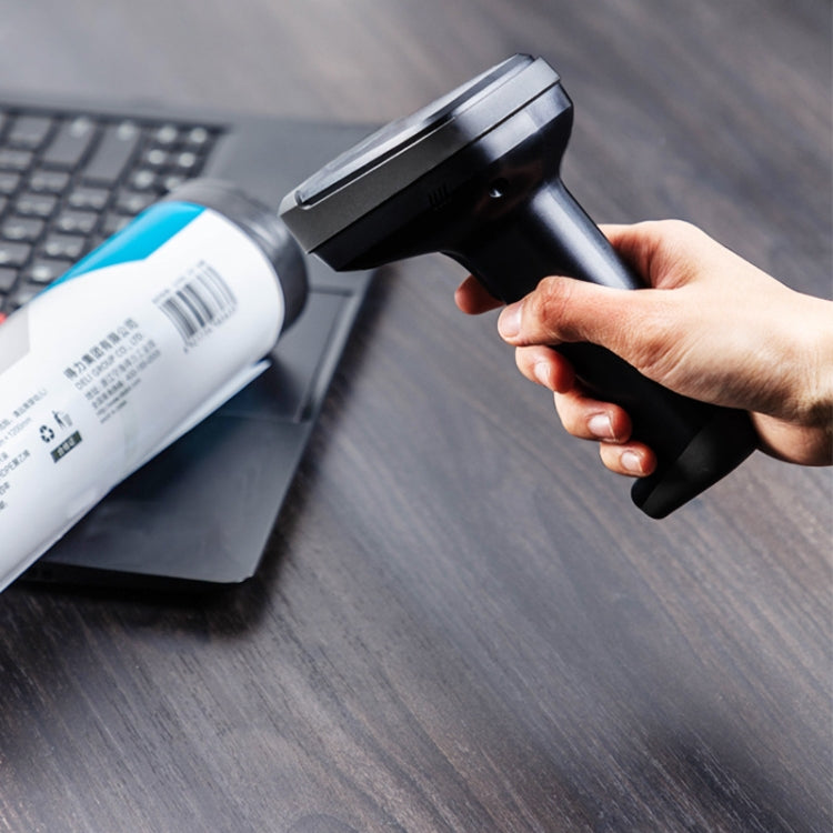 Deli 14952 Supermarket Cashier One-Dimensional QR Code Scanning Gun, Model: White Wired by Deli