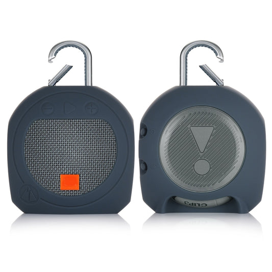 Silicone Bluetooth Speaker Protective Cover Anti-Fall Storage Cover for JBL Clip 3(Dark Gray Blue) by buy2fix