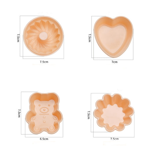 Creative DIY Silicone Cake Cup Muffin Cup Baking Mold,Style: Bear (Macron Pink) by buy2fix