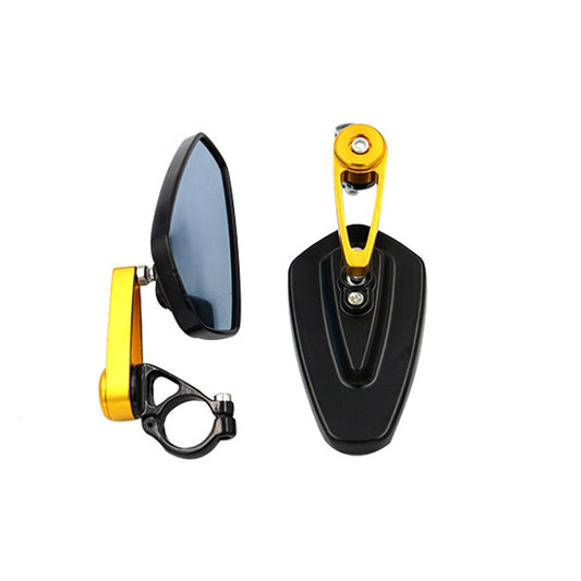 Electric Bike Motorcycle Modified Reversing Retro Rearview Handle Mirror All Aluminum Reflective Rearview Mirror(Golden) by buy2fix