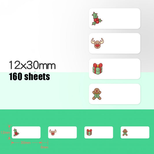 Thermal Label Paper Cosmetic Sticker Bottled Name Sticker For NIIMBOT D11 Printer, Size: Christmas Wishes by buy2fix