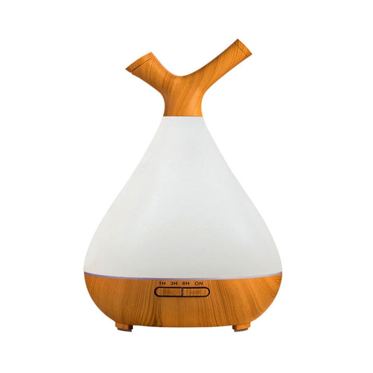YCTA-008 Household Mute Small Wood Grain Colorful Light Aroma Diffuser Night Tree Air Humidifier, Product specifications: UK Plug(Light Wood Grain) by buy2fix