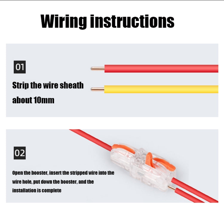 10 PCS Multi-Function Branch Wire Butt Copper Wire Quick Connection Terminal, Model: F12 Orange Handle One in Two Out by buy2fix