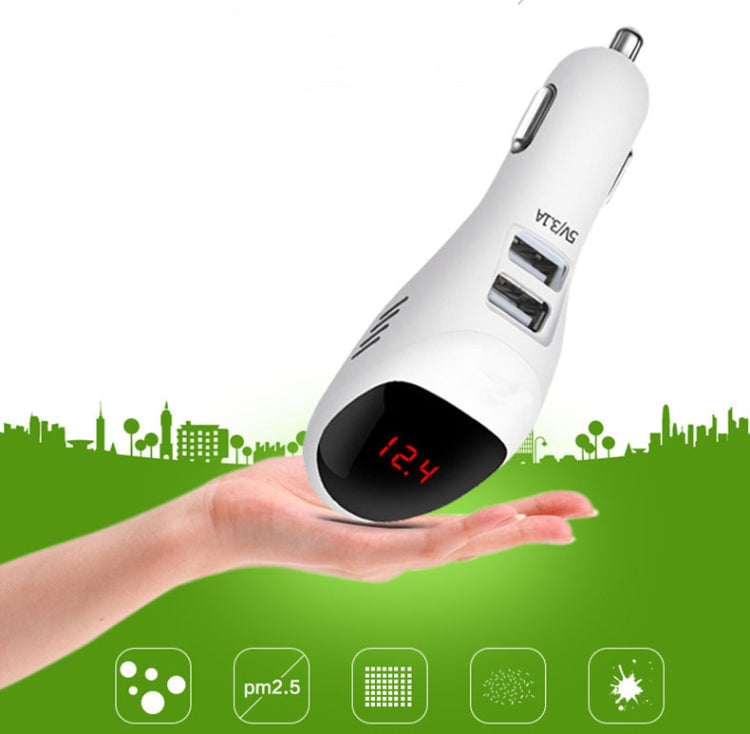 S90B Multifunctional Car Negative Ion Formaldehyde Removal Air Purifier(White) by buy2fix
