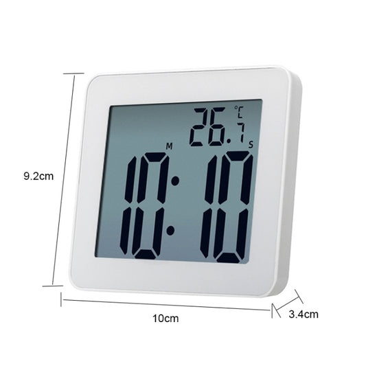 Waterproof Wall Clock LCD Bathroom Clock Kitchen Electronic Alarm Clock by buy2fix