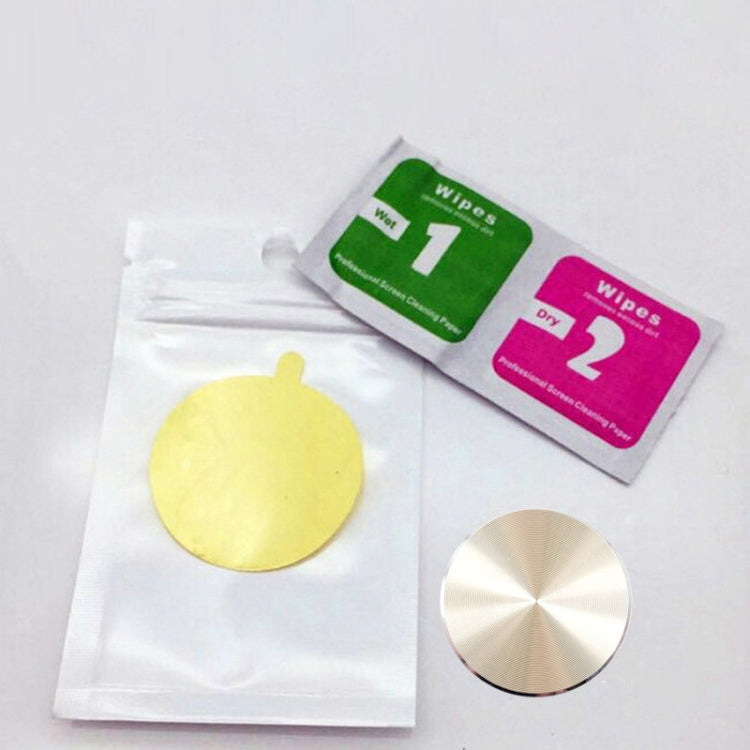 10 PCS CD Texture Aluminum Alloy Magnetic Sheet Magnetic Patch Set For Car Phone Holder, With Alcohol Cotton Sheet And Protective Film(Tyrant Gold) by buy2fix