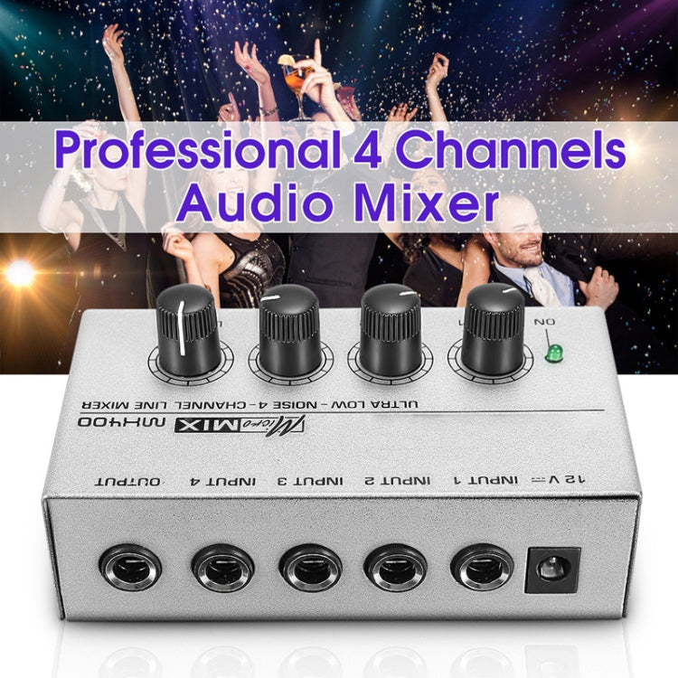 Mini Karaoke Audio Mixer4 Channel Line Mono Microphone Sound Mixing Amplifier For Family KTV by buy2fix