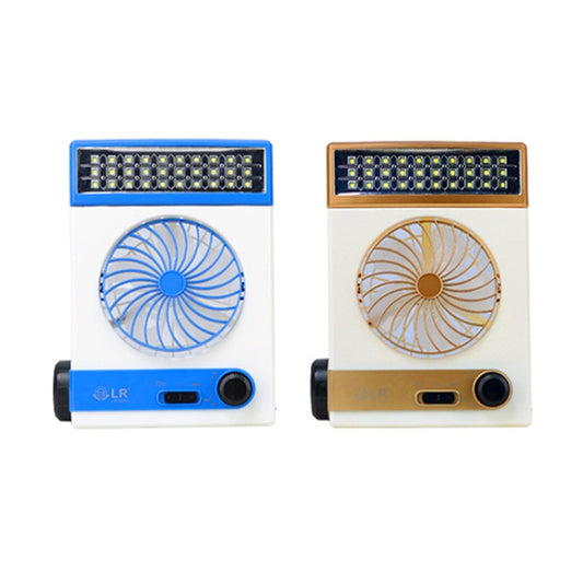 Four-In-One Solar Fan With Lamp Flashlight Function,CN Plug(Blue) by buy2fix