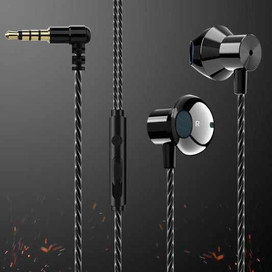 F12 Elbow Earbud Headset Wire Control With Wheat Mobile Phone Headset, Colour: 3.5mm Jack (Black) by buy2fix